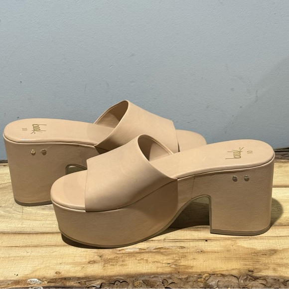 *NEW* BEEK Prinia Platform Heeled Sandals – Eggshell Size 10 – Leather A46 - Picture 10 of 15